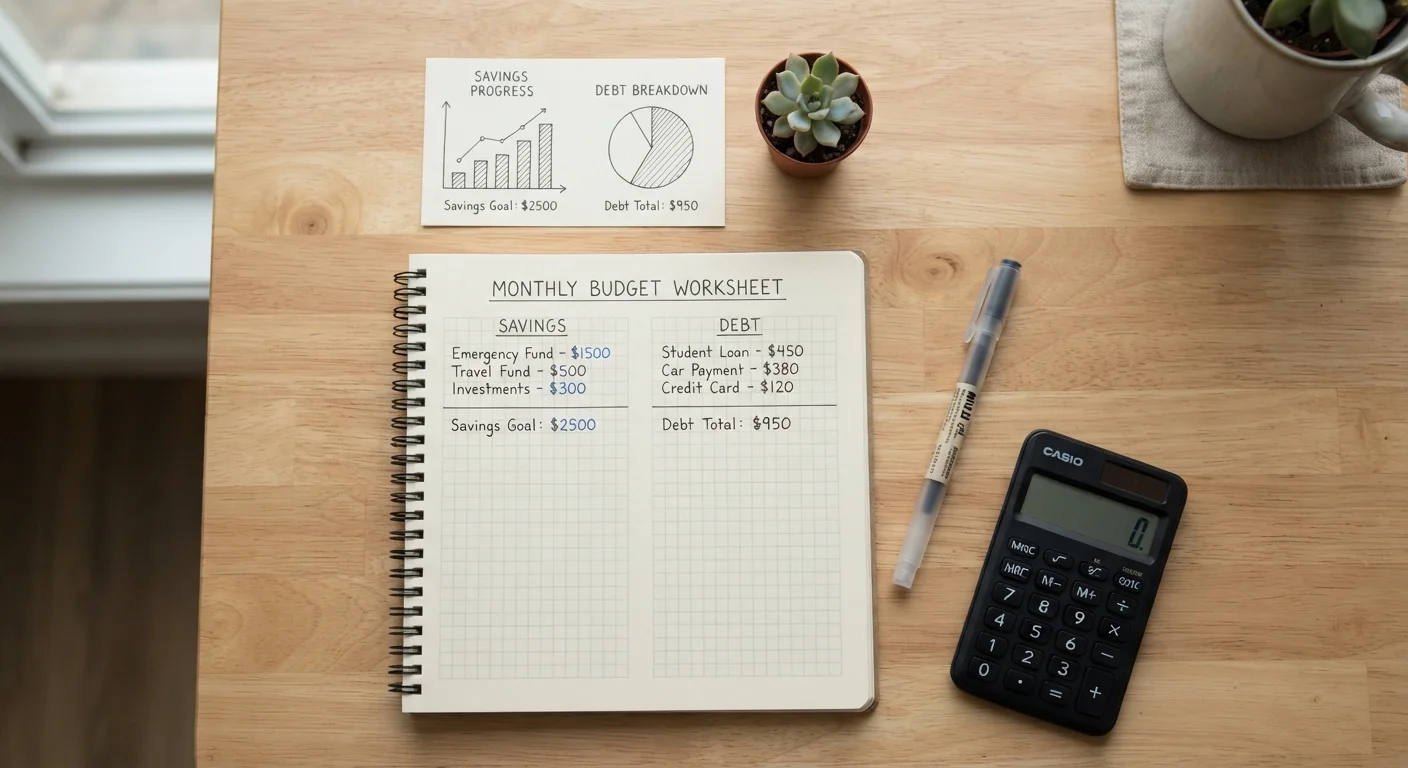 Balancing Savings Goals and Debt Repayment: A Complete Framework