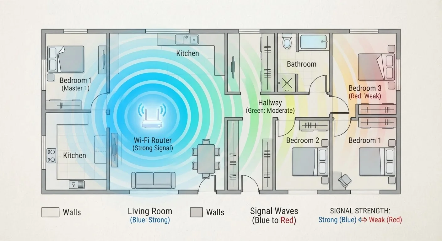 Dead Zones, Slow Corners, and the Logic Behind Wi-Fi Signal Loss