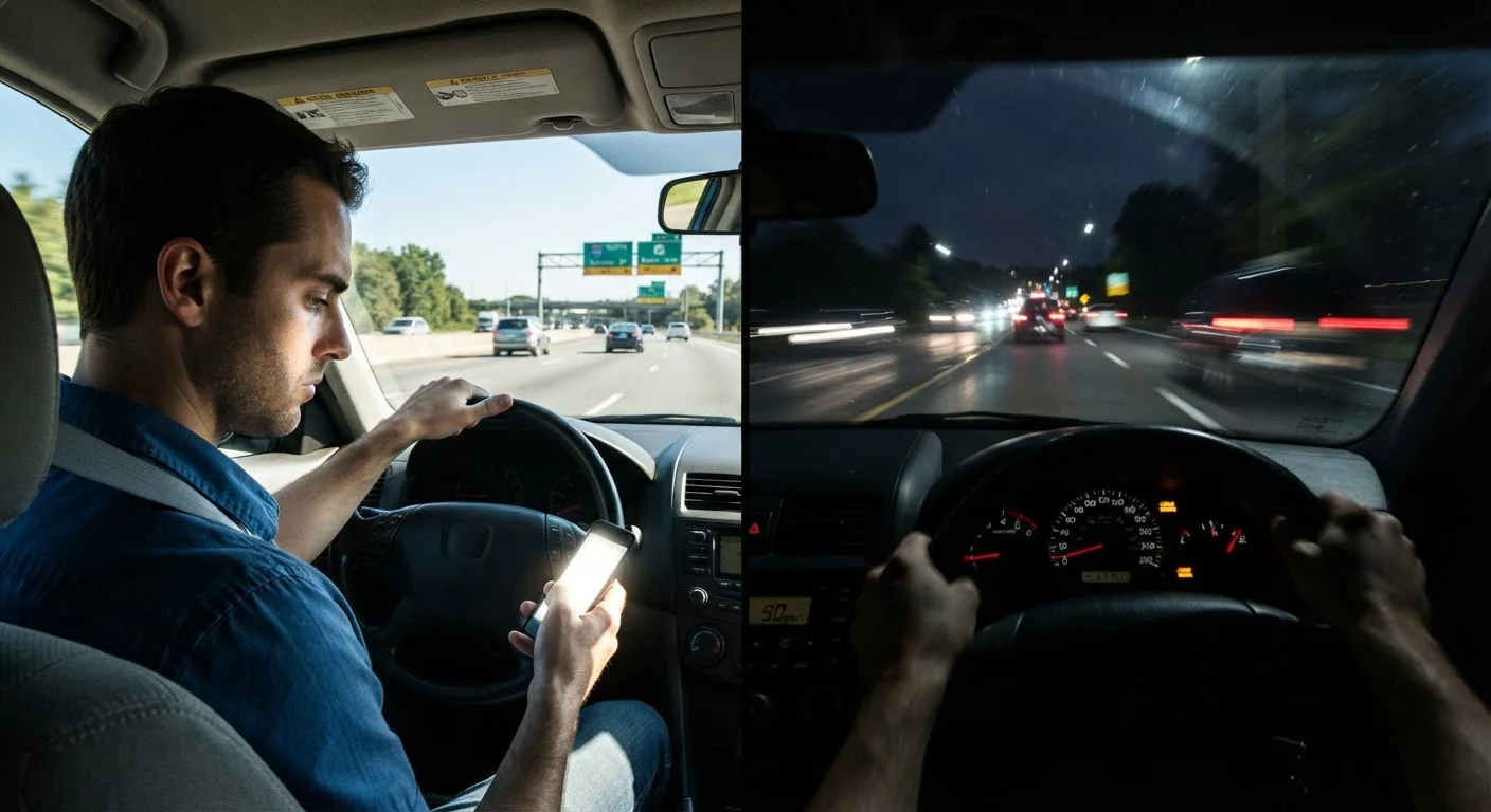 Distracted Driving vs. Impaired Driving: Understanding the Difference in Risk