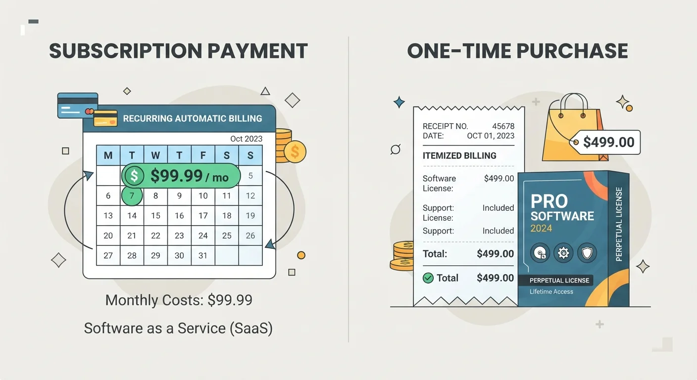 Subscription Apps vs. One-Time Purchase Software: What You're Really Paying For