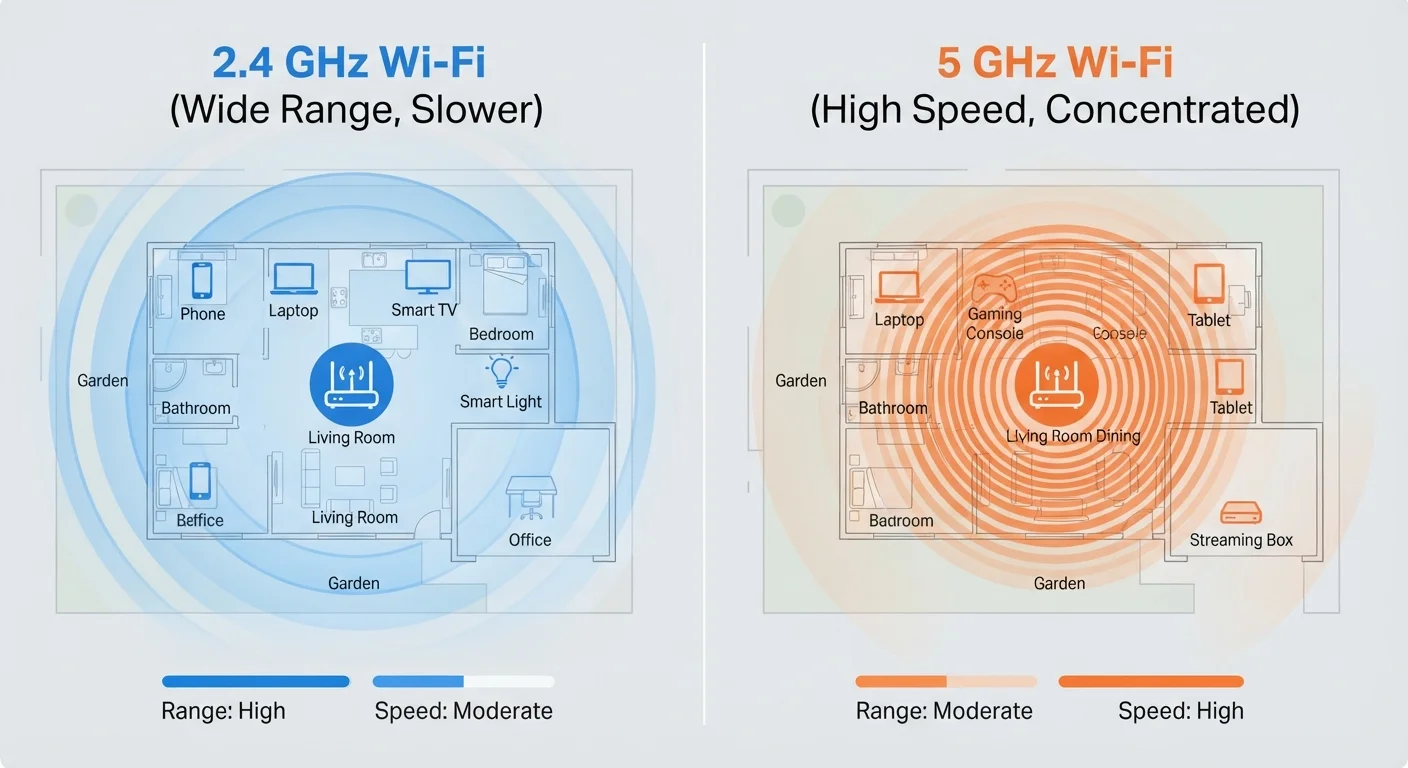Wi-Fi Bands Demystified: When 2.4 GHz Beats 5 GHz (and Vice Versa)